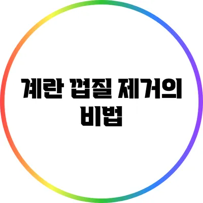계란 껍질 제거의 비법