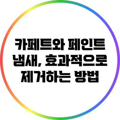 카페트와 페인트 냄새, 효과적으로 제거하는 방법
