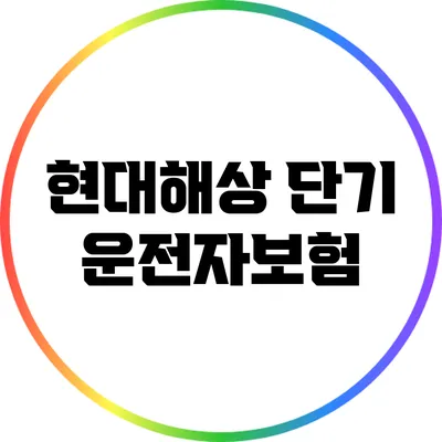 현대해상 단기 운전자보험