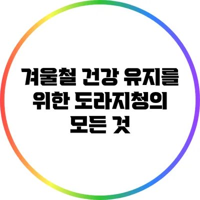 겨울철 건강 유지를 위한 도라지청의 모든 것