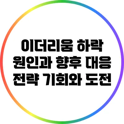 이더리움 하락 원인과 향후 대응 전략: 기회와 도전