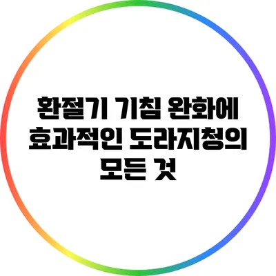 환절기 기침 완화에 효과적인 도라지청의 모든 것